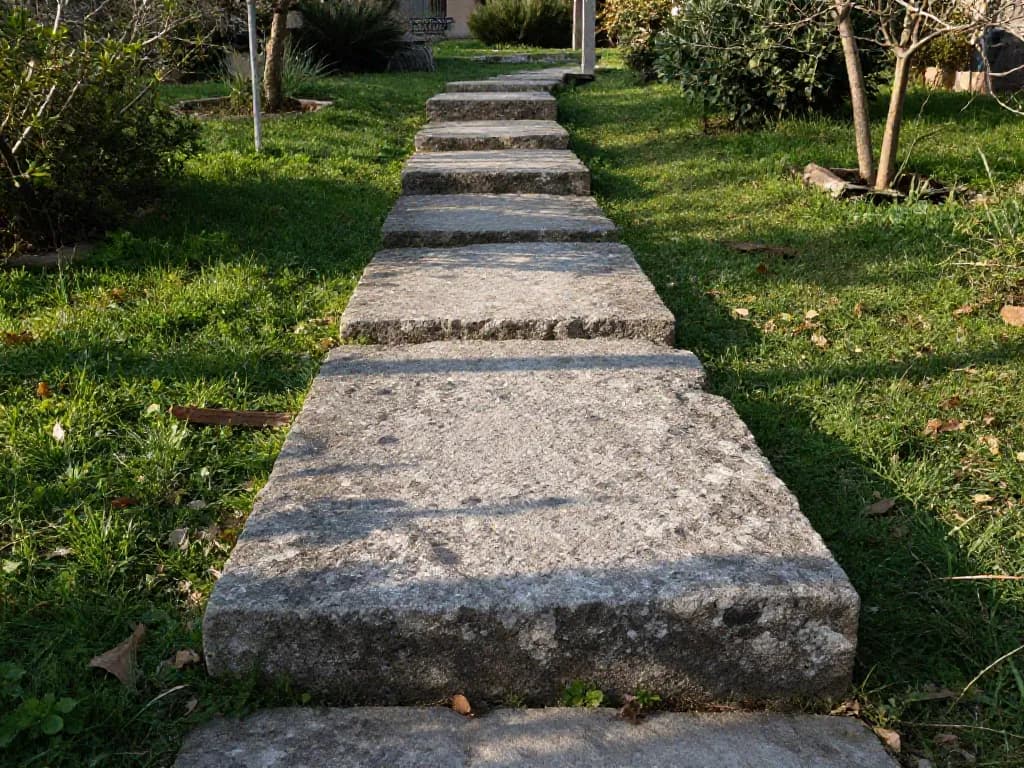 Posa camminamenti e muretti in pietra — servizio Visione Sostenibile